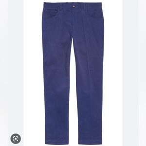 Santorelli Luigi Blue Men’s Stretch Straight Leg 5 Pocket Casual Dress Pants 42